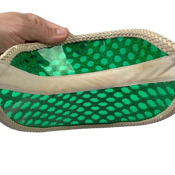 OBEY Green Woven Straw Visor Hat Streetwear Stretch One Size Unisex - Picture 7 of 7